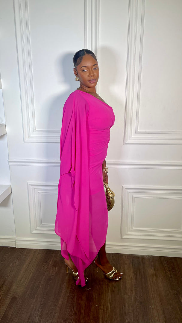 Kyaura One Shoulder Accent Dress
