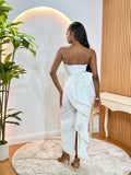 Millicent Pearl Bead Bow Maxi Dress