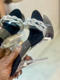 Seraphine Black Glass Doll Heels