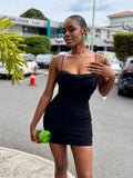 Cyfia Pearl Mesh Bodycon Dress