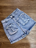 Real Diva Cargo Denim Shorts