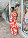 JJ Bustier Floral Pants Set
