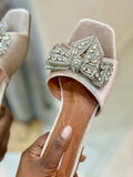 Ribbona Rhinestone Bow Sandal