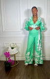 Fresh Breeze Printed Pants Set