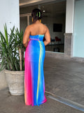 Hawaii Rainbow Maxi Dress