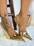 Stuzzy-1 Pointed Heel - Gold