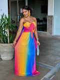 Hawaii Rainbow Maxi Dress