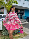Pink Serenity Floral Dress