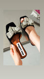 Ribbona Rhinestone Bow Sandal