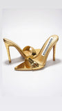 Holly Gold Slide Heels