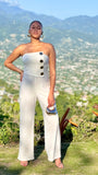 Undeniable Chic Gold Button Jumpsuit
