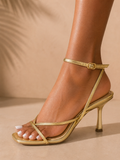 Julie-1 Gold Strappy Heel