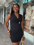 Exquisite Blazer Gold Button Dress (Copy)