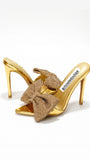 Dania Gold Bow Heels