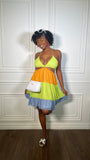 Tyler Color Block Shirred Doll