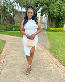 White Lover Bandage Dress