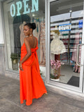 German Draped Halter Top Pants Set