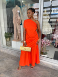 German Draped Halter Top Pants Set