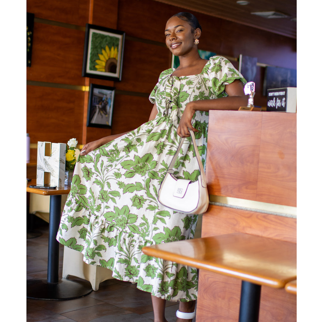 Regia Smocked Top Midi Dress