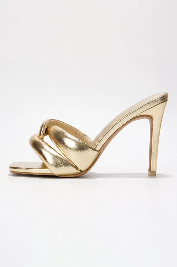 Jordain Gold Twist Heels
