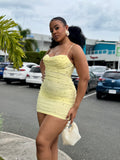 Cyfia Pearl Mesh Bodycon Dress