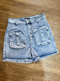 Real Diva Cargo Denim Shorts