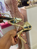 Laucia-38 Gold Strap Heels