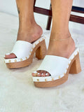 Ibiza-4 White Wedge Sandal