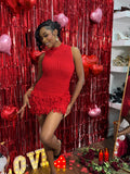 Justyce Fringe Detail Mini Dress
