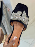 Ribbona Rhinestone Bow Sandal