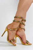 Helia Multicolor Strappy Heels