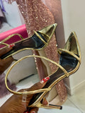 Laucia-38 Gold Strap Heels
