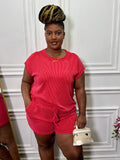 Sasha Ribbed Shorts Set