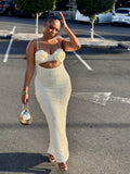Santorini Ruffle Maxi Dress