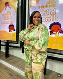 Louisiana Floral Pants Set Plus Size