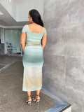 Radiant Ruched Midi Dress