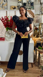 Salome Carnation Flower Top Jumpsuit