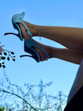 Stuzzy-1 Pointed Heel - Denim