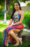 Colourful Leopard Slit Maxi
