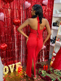 Sky High Riches Lace Back Dress