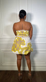 Plumeria Smocked Bubble Mini Dress