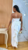 Millicent Pearl Bead Bow Maxi Dress