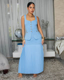 Only Glam Sweater Vest Skirt Set