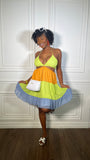 Tyler Color Block Shirred Doll
