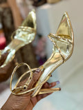 Laucia-56 Gold Strappy Heels