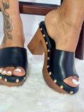 Ibiza-4 Black Wedge Sandal