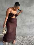 Santorini Ruffle Maxi Dress