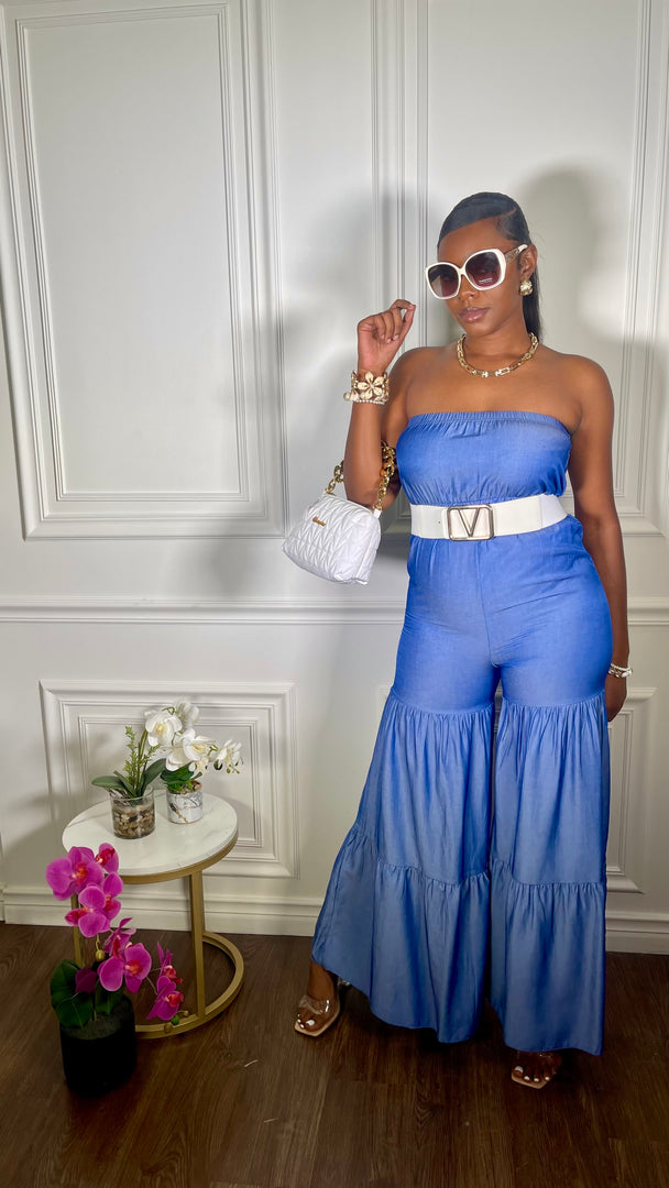 Jazzy Jumpsuit Ruffle Hem
