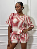 Cool-Abbi Striped Shorts Set