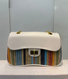 Multicolor Bamboo Twist Patent Bag